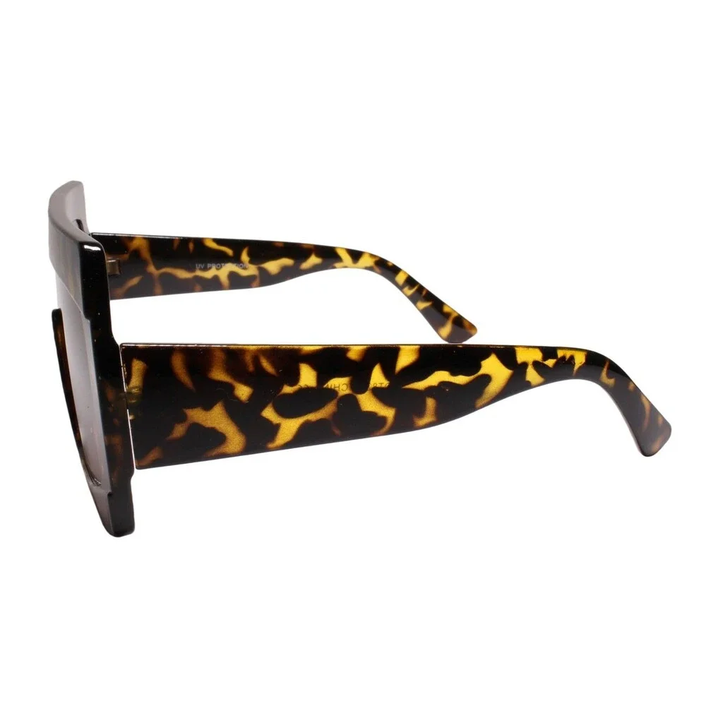 Swag Dapper Clubbing Flat Top Modern Hip Mens Womens Tortoise Sunglasses